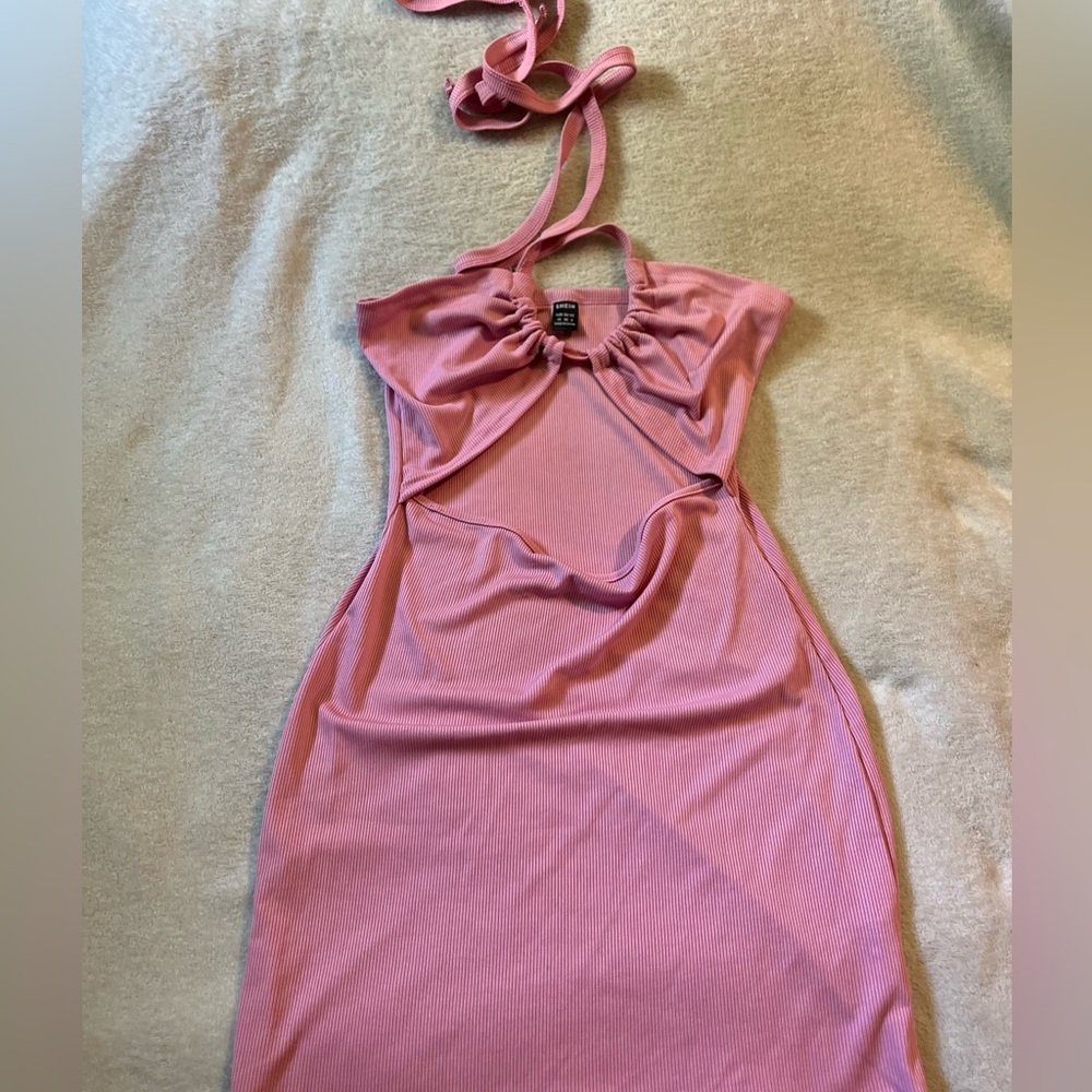 Y2K Tie-Up Mini Dress